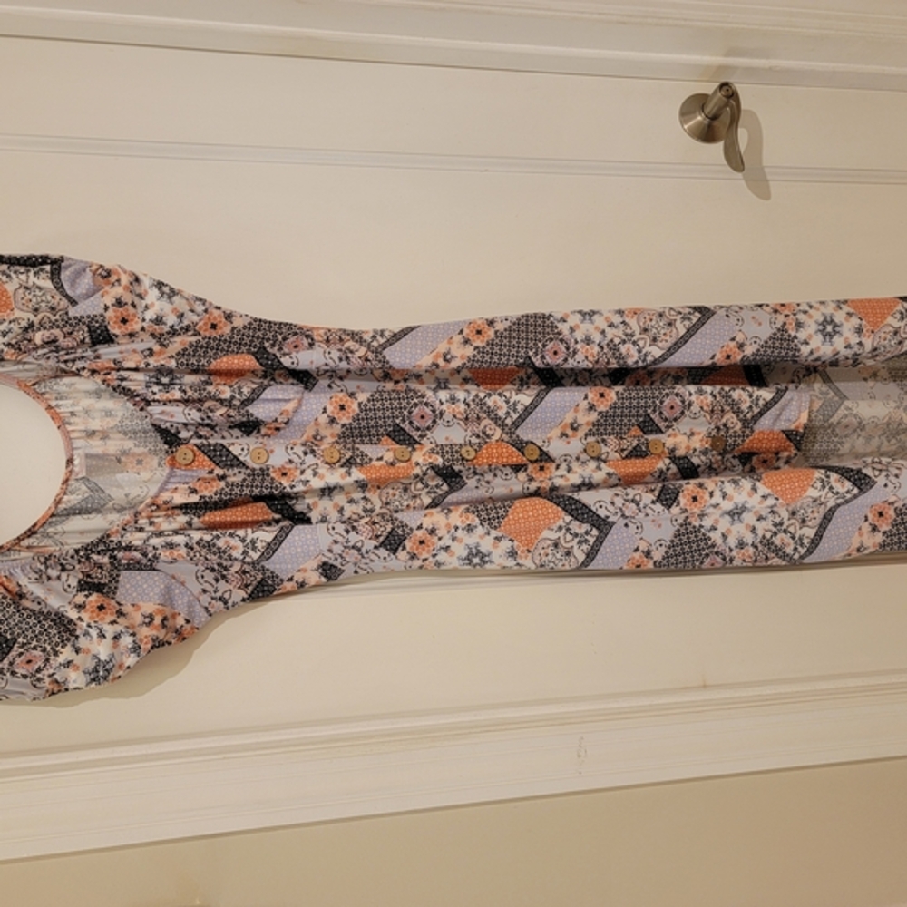 No Boundaries High Low Dress - Black, Orange, White - Picture 6 of 6